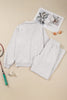 Dark Khaki Polo Collar V Neck Pullover and Drawstring Sweatpants Set by Wild and Free Boutique