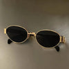 Vintage Oval Sunglasses – Light Luxury Gold & Silver Frame by FitiqueFit