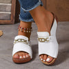 Chain Wedge Platform Peep-Toe Sandals – 5 Colors EU 36–45 by FitiqueFit