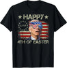 250th Anniversary Funny Joe Biden 4th of July T-Shirt – Happy 4th Of Easter Retro US Flag Unisex Graphic Tee