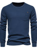 Men's Waffle-Knit Round Neck T-Shirt