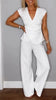 Women's Pleated Vest & Pants Set – Metal Buckle Detail by FitiqueFit