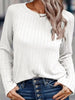 Textured Knit Long Sleeve T-Shirt by Simply Love