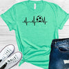 Soccer Heartbeat Graphic Tee by Anchored Grace Boutique