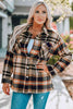Classic Plaid Button Front Shirt Jacket with Breast Pockets Casual & Minimalist Outerwear by Stevvex