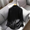 Women’s V‑Neck Business Casual Blouse – Relaxed Fit Long Sleeve Shirt by FitiqueFit