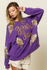 BiBi Sequin Football Patches Game Day Sweatshirt by Wild and Free Boutique