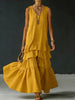 Women's Ice Silk Sleeveless Loose Maxi Dress – 6 Colors S–5XL by FitiqueFit