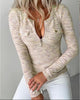 Women's Knitted Slim-Fit Long Sleeve Pullover with Zipper by FitiqueFit