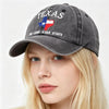 Texas Lone Star Embroidered Vintage Washed Baseball Cap – Adjustable Unisex Hat by FitiqueFit
