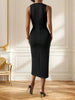 🌹 Slit Rose Round Neck Sleeveless Midi Dress by FitiqueFit