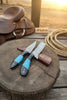 Handmade Damascus Skinner 7”–8” Knife Set Cowboy Ranch Blades Turquoise Handle with Sheath by JW SteelCrafts