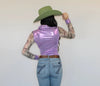 All In Mesh Sleeve Pearl Snap Rodeo Shirt by Neon Spur