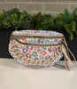 Pastel Cheetah Outlaw Crescent Crossbody Sling Bag by Neon Spur