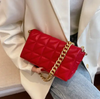 New Adorable Women's Handbag Green Small Flap Shoulder Bag In Thick Metal Chain Women's Clutch Bags Luxury Ladies Shoulder Purse by Stevvex