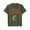 Men's "Fireball & Whiskey" Graphic Tee - Bold Casual Wear, Stylish Slim Fit