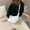 New PU Leather Shoulder Bag for Women Designer Wide Belt Handbags with Chain For LadiesWomen'S Big Bag Spring New Fashion Korean Leisure Half Round Women'S Bag Simple Large Capacity One Shoulder Oblique by Stevvex