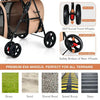 4-in-1 Double Pet Stroller with Detachable Carrier and Travel Carriage by Furr Baby Gifts