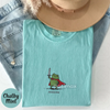 Huzzah Frog with Sword Tee – Embroidered Medieval Frog Shirt by Dog Mom Hat