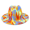 Beautiful Two Tone Luxury Fedora Hat Men's and Women's Hat Unique Retro Design Men's Fedoras Hat Colorful Fedoras Jazz Cap Elegant Soft Hat Wide Brim Party Hats 56-58CM by Stevvex