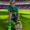 ONEKEEPER FUSION Junior Yellow & Black with Fingersaves | Semi Pro-Level German Latex | Spines Sold Separately