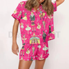 Women's Nutcracker Ballet Print Satin Pajama Set by Dog Mom Hat
