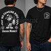 "NO FU#KING RATS" Union Money T-Shirt – Pro-Labor Graphic Tee, Premium 100% Cotton Blue Collar Statement Top, Soft Lived-In Heavyweight Trade Union Pride Shirt, Made in USA