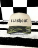 Camo crashout embroidered Hat by Madness & Mayhem LLC