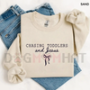 "Chasing Jesus and Toddlers" Coquette Sweatshirt by Dog Mom Hat
