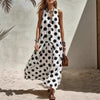 Women's Digital Print Short Sleeve Loose Maxi Dress – Knit Fabric by FitiqueFit