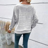 Women’s Textured Round-Neck Long-Sleeve Pullover by FitiqueFit