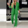 Casual Printed Suit Set for Women – Geometric Long Sleeve Two Piece Outfit by FitiqueFit