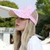 Sequin-Embroidered Mesh Baseball Cap with Sunshade – Breathable Trendy Hat by FitiqueFit