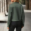 Faux Suede Cropped Jacket with Stand Collar — Vintage Short Coat / Fall Outwear by FitiqueFit