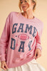 Pink Rugby GAME DAY Graphic Drop Shoulder Sweatshirt by Wild and Free Boutique