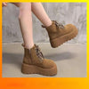 Women’s Chunky Sole Lace-Up Boots – Vintage Style by FitiqueFit