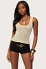 Women's Sequin Deep V-Neck Strappy Tank Top – 3 Colors S–L by FitiqueFit