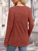 Ribbed Knit Button-Front Long Sleeve T-Shirt by Simply Love