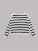 Striped Boat Neck Drop Shoulder Sweater