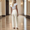 Women's High-Waisted Straight Leg Pants by FitiqueFit