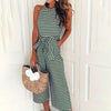 Casual Striped Jumpsuits Summer Cap Sleeve Wide Leg Jumper by FitiqueFit