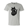 Cat And Coffee T-Shirt by Furr Baby Gifts