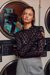 See-through Textured Lace Top