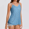 Sequin V-Neck Camisole – Rhinestone Strap Sparkly Top by FitiqueFit