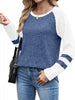 Ribbed Knit Raglan Long Sleeve T-Shirt by Simply Love