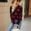 Knitted Jacquard Crew-neck Pullover Long-sleeve Knitwear Sweater by My Store