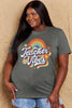 Simply Love Full Size TEACHER VIBES Graphic Cotton T-Shirt by Simply Love