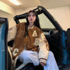 Y2K Oversized Lamb-Wool Bomber Jacket Women by FitiqueFit