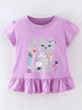 Children's Fox Graphic Ruffle Hem T-Shirt by Simply Love