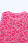 Leopard Print Round Neck Tank Top